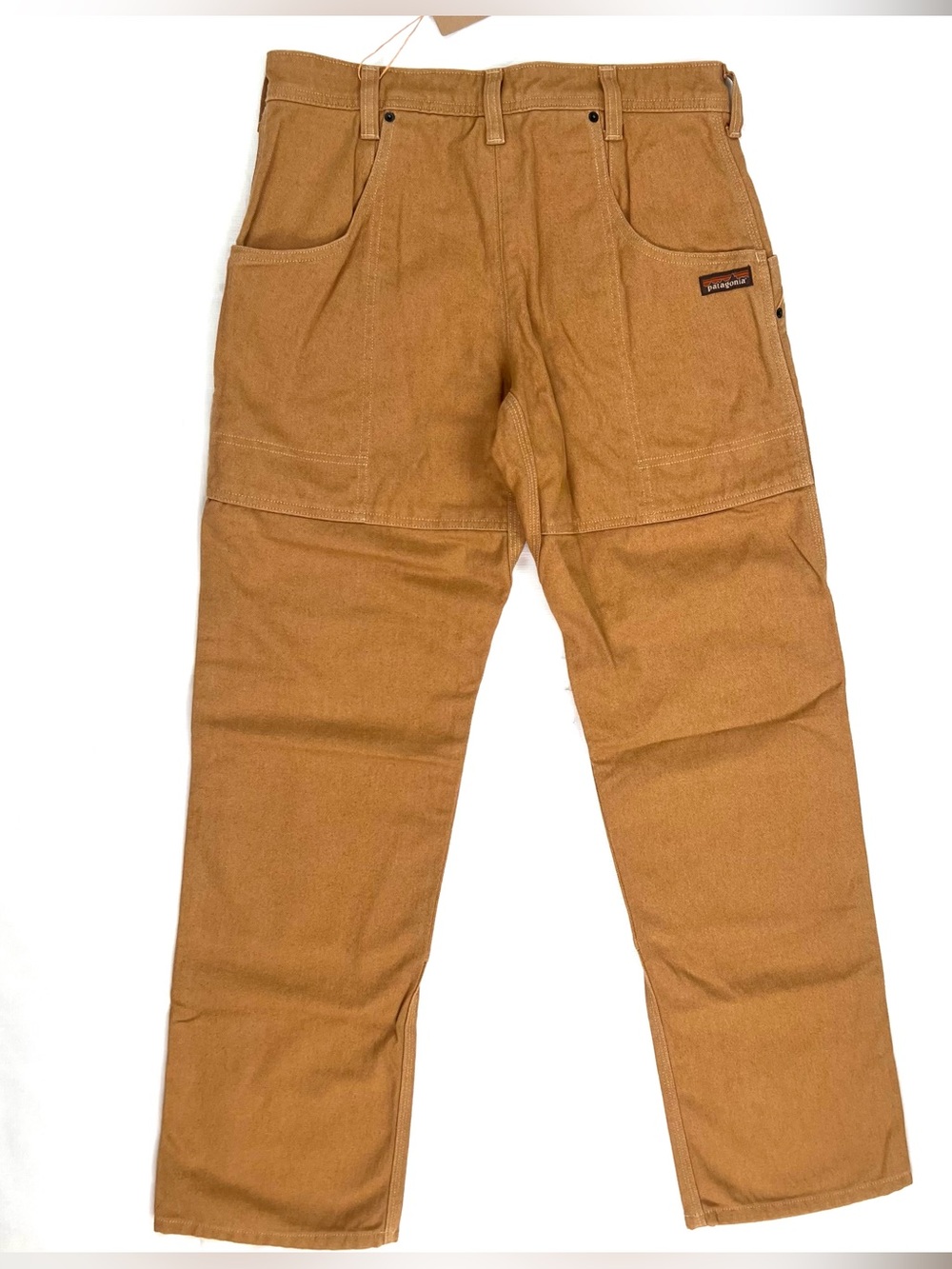 Patagonia Iron Forge Double Knee Pants Men's 32X33 Brown Hemp Canvas Work Wear - Picture 10 of 15